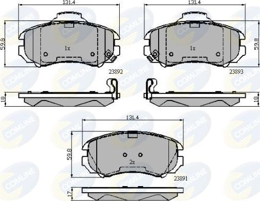 Comline CBP31774 - Тормозные колодки, дисковые, комплект autospares.lv