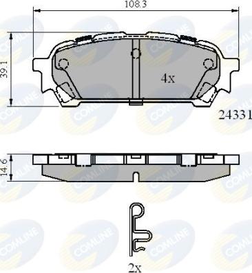 Comline CBP31775 - Тормозные колодки, дисковые, комплект autospares.lv