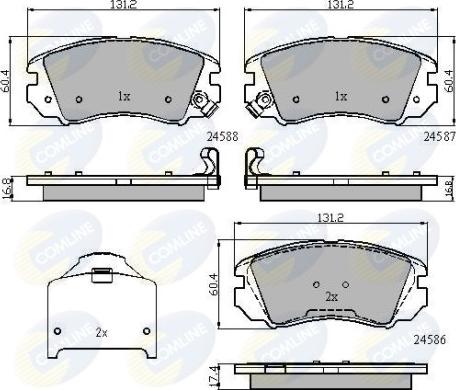 Comline CBP31776 - Тормозные колодки, дисковые, комплект autospares.lv