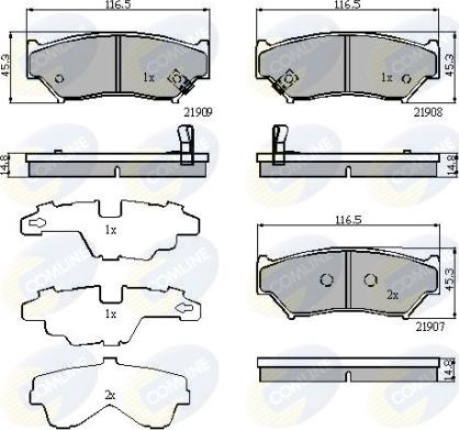 Comline CBP31777 - Тормозные колодки, дисковые, комплект autospares.lv