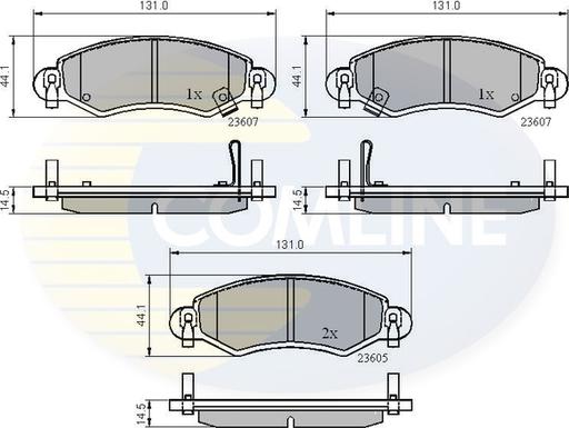 Comline CBP3893 - Тормозные колодки, дисковые, комплект autospares.lv