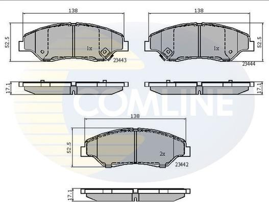 Comline CBP3843 - Тормозные колодки, дисковые, комплект autospares.lv