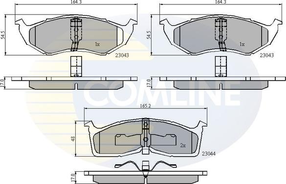 Comline CBP3850 - Тормозные колодки, дисковые, комплект autospares.lv