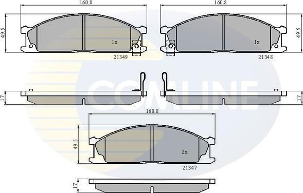 Comline CBP3863 - Тормозные колодки, дисковые, комплект autospares.lv