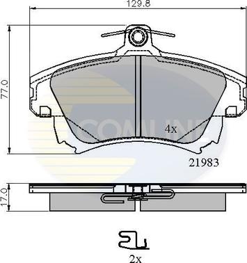 Comline CBP3813 - Тормозные колодки, дисковые, комплект autospares.lv