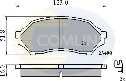 Comline CBP3817 - Тормозные колодки, дисковые, комплект autospares.lv