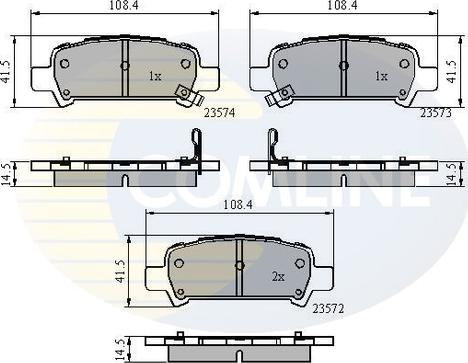 Comline CBP3882 - Тормозные колодки, дисковые, комплект autospares.lv