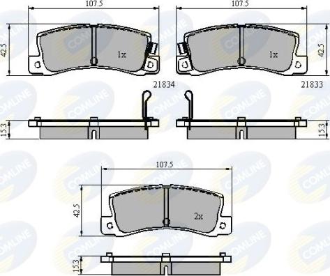 Comline CBP3839 - Тормозные колодки, дисковые, комплект autospares.lv