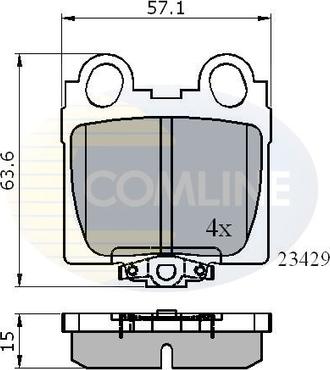 Comline CBP3836 - Тормозные колодки, дисковые, комплект autospares.lv