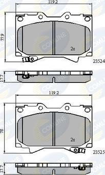 Comline CBP3831 - Тормозные колодки, дисковые, комплект autospares.lv