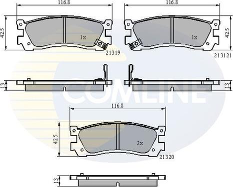 Comline CBP3824 - Тормозные колодки, дисковые, комплект autospares.lv