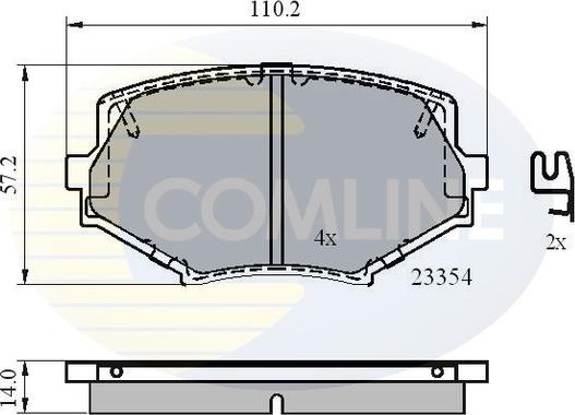 Comline CBP3820 - Тормозные колодки, дисковые, комплект autospares.lv