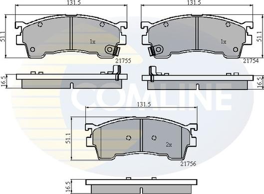 Comline CBP3823 - Тормозные колодки, дисковые, комплект autospares.lv