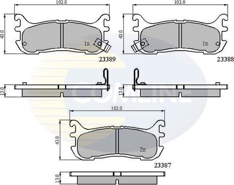 Comline CBP3822 - Тормозные колодки, дисковые, комплект autospares.lv