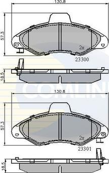 Comline CBP3393 - Тормозные колодки, дисковые, комплект autospares.lv