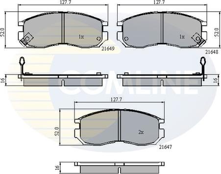 Comline CBP3363 - Тормозные колодки, дисковые, комплект autospares.lv