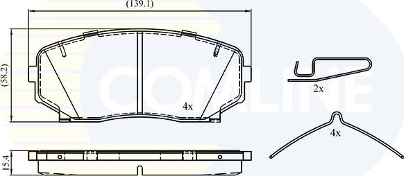 Comline CBP33003 - Тормозные колодки, дисковые, комплект autospares.lv