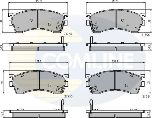 Comline CBP3326 - Тормозные колодки, дисковые, комплект autospares.lv