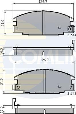 Comline CBP3322 - Тормозные колодки, дисковые, комплект autospares.lv