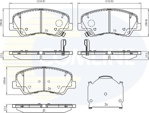 Comline CBP32493 - Тормозные колодки, дисковые, комплект autospares.lv