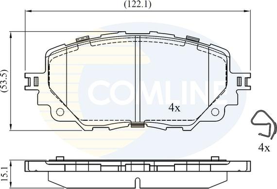 Comline CBP32447 - Тормозные колодки, дисковые, комплект autospares.lv