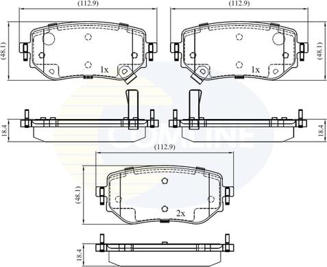 Comline CBP32458 - Тормозные колодки, дисковые, комплект autospares.lv