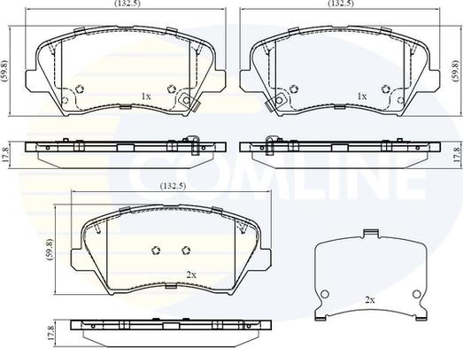 Comline CBP32408 - Тормозные колодки, дисковые, комплект autospares.lv