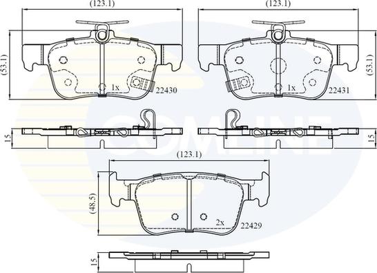 Comline CBP32407 - Тормозные колодки, дисковые, комплект autospares.lv