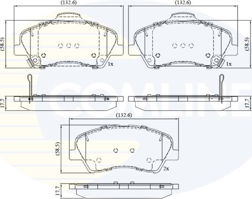 Comline CBP32419 - Тормозные колодки, дисковые, комплект autospares.lv