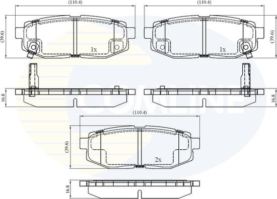 Comline CBP32488 - Тормозные колодки, дисковые, комплект autospares.lv