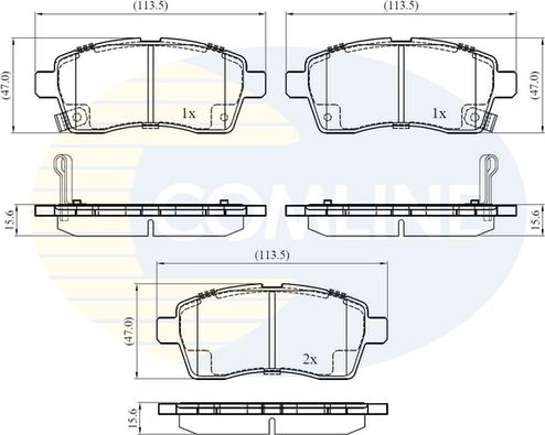 Comline CBP32439 - Тормозные колодки, дисковые, комплект autospares.lv