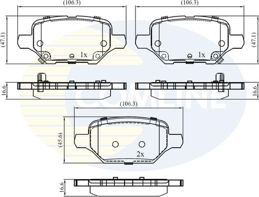 Comline CBP32436 - Тормозные колодки, дисковые, комплект autospares.lv