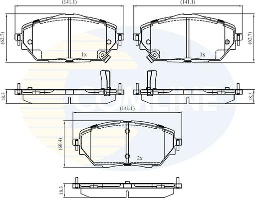 Comline CBP32438 - Тормозные колодки, дисковые, комплект autospares.lv