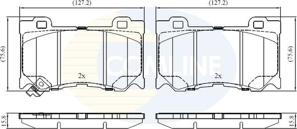 Comline CBP32428 - Тормозные колодки, дисковые, комплект autospares.lv