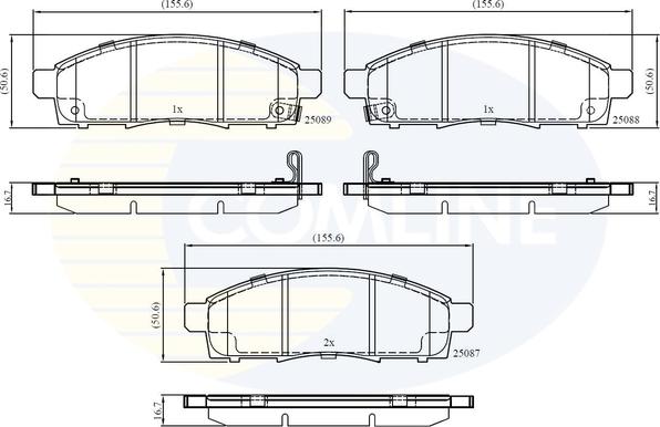 Comline CBP32427 - Тормозные колодки, дисковые, комплект autospares.lv