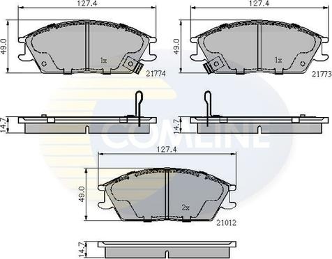 Comline CBP3253 - Тормозные колодки, дисковые, комплект autospares.lv