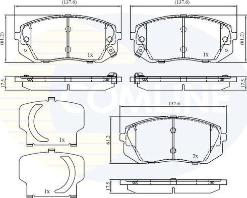 Comline CBP32529 - Тормозные колодки, дисковые, комплект autospares.lv