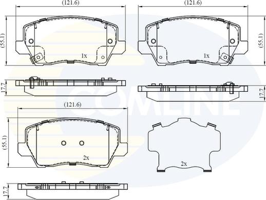 Comline CBP32526 - Тормозные колодки, дисковые, комплект autospares.lv