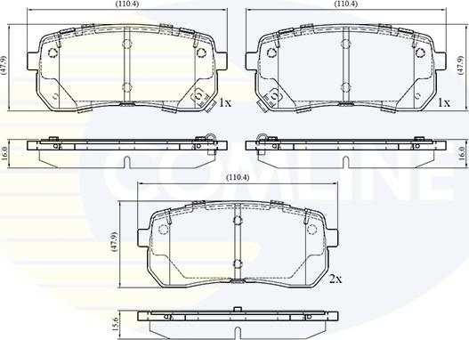 Comline CBP32693 - Тормозные колодки, дисковые, комплект autospares.lv