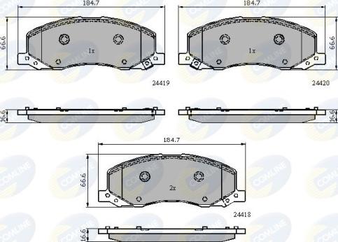 Comline CBP32003 - Тормозные колодки, дисковые, комплект autospares.lv