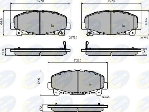 Comline CBP32010 - Тормозные колодки, дисковые, комплект autospares.lv