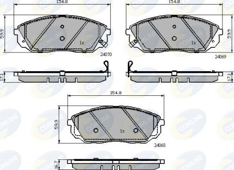 Comline CBP32013 - Тормозные колодки, дисковые, комплект autospares.lv