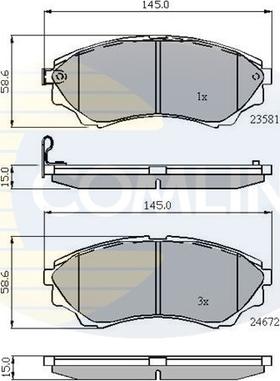 Comline CBP32012 - Тормозные колодки, дисковые, комплект autospares.lv