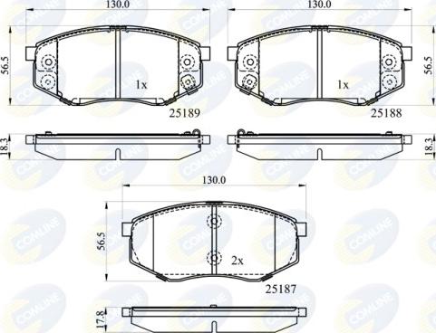 Comline CBP32194 - Тормозные колодки, дисковые, комплект autospares.lv