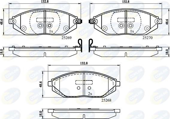 Comline CBP32150 - Тормозные колодки, дисковые, комплект autospares.lv