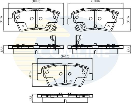 Comline CBP32161 - Тормозные колодки, дисковые, комплект autospares.lv