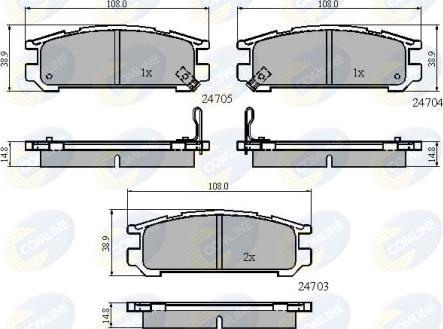 Comline CBP3218 - Тормозные колодки, дисковые, комплект autospares.lv