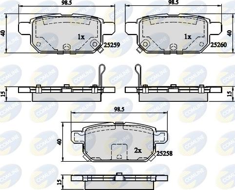 Comline CBP32128 - Тормозные колодки, дисковые, комплект autospares.lv