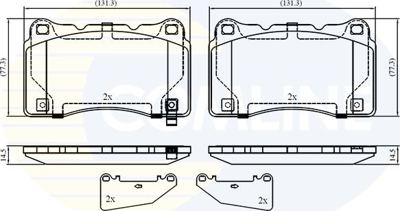 Comline CBP32859 - Тормозные колодки, дисковые, комплект autospares.lv