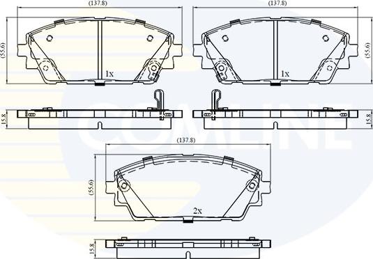 Comline CBP32856 - Тормозные колодки, дисковые, комплект autospares.lv